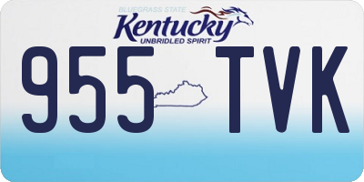 KY license plate 955TVK