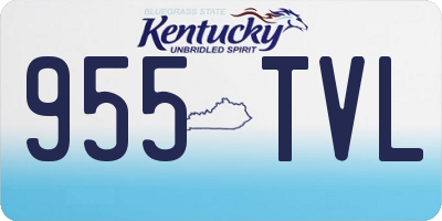 KY license plate 955TVL