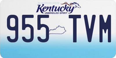 KY license plate 955TVM
