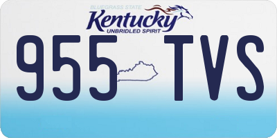 KY license plate 955TVS