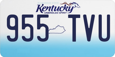 KY license plate 955TVU