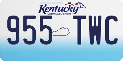 KY license plate 955TWC