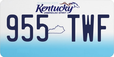KY license plate 955TWF