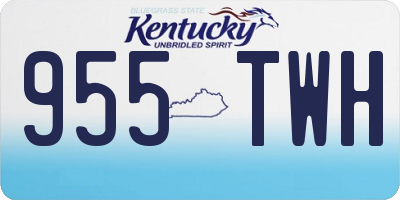 KY license plate 955TWH