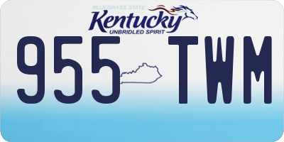 KY license plate 955TWM