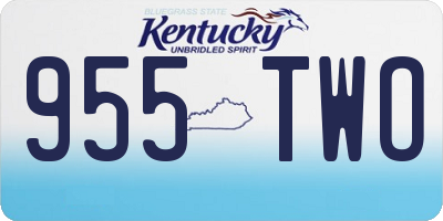KY license plate 955TWO