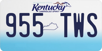 KY license plate 955TWS