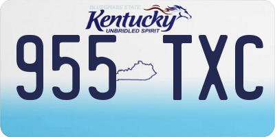 KY license plate 955TXC