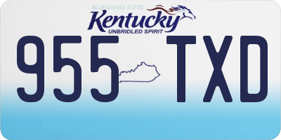 KY license plate 955TXD