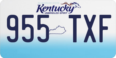 KY license plate 955TXF