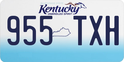KY license plate 955TXH