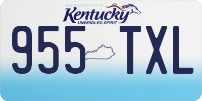 KY license plate 955TXL