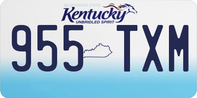 KY license plate 955TXM