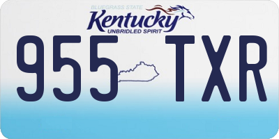 KY license plate 955TXR