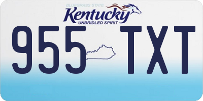 KY license plate 955TXT