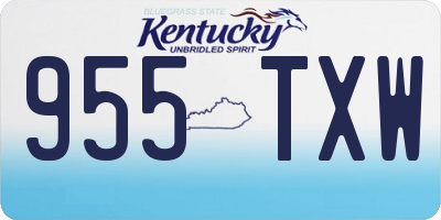 KY license plate 955TXW