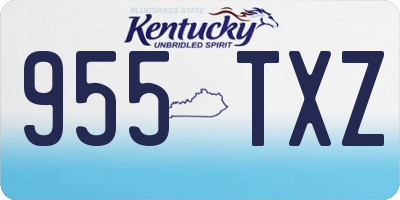 KY license plate 955TXZ