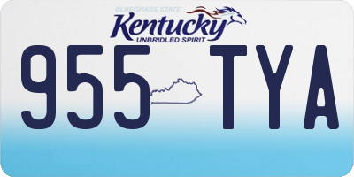 KY license plate 955TYA
