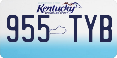 KY license plate 955TYB
