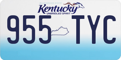 KY license plate 955TYC