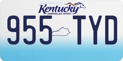 KY license plate 955TYD