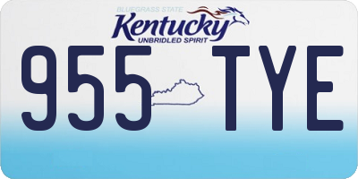 KY license plate 955TYE