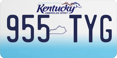 KY license plate 955TYG