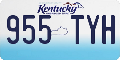 KY license plate 955TYH