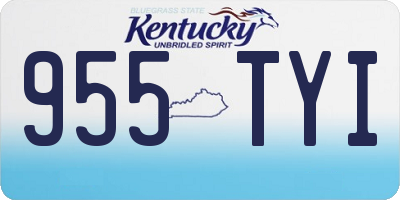 KY license plate 955TYI