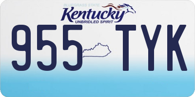 KY license plate 955TYK