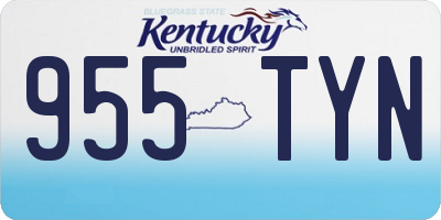 KY license plate 955TYN