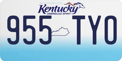 KY license plate 955TYO