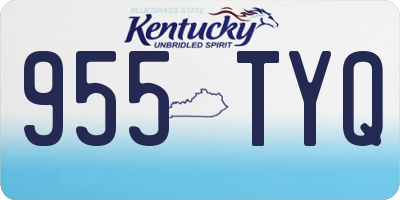 KY license plate 955TYQ
