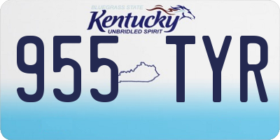 KY license plate 955TYR