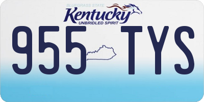 KY license plate 955TYS