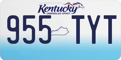 KY license plate 955TYT