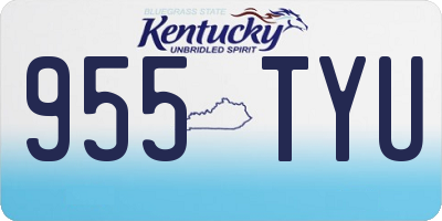 KY license plate 955TYU