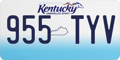 KY license plate 955TYV