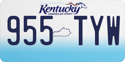 KY license plate 955TYW