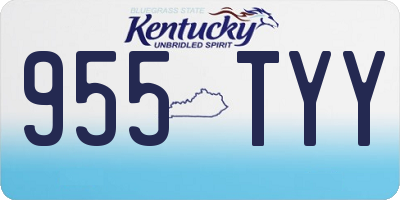 KY license plate 955TYY