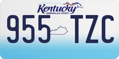 KY license plate 955TZC