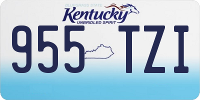 KY license plate 955TZI