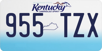 KY license plate 955TZX