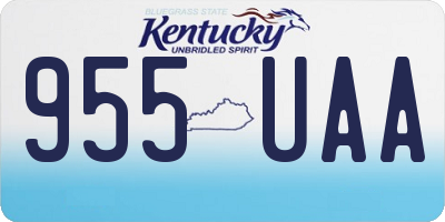 KY license plate 955UAA