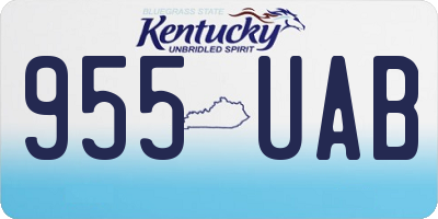KY license plate 955UAB