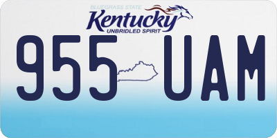 KY license plate 955UAM
