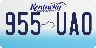 KY license plate 955UAO