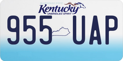 KY license plate 955UAP