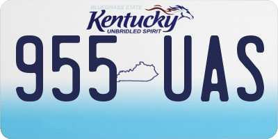 KY license plate 955UAS