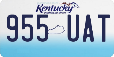 KY license plate 955UAT